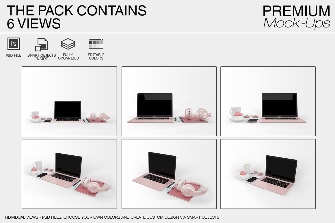 苹果MacBook Pro笔记本电脑样机展示模型mockups插图(1)