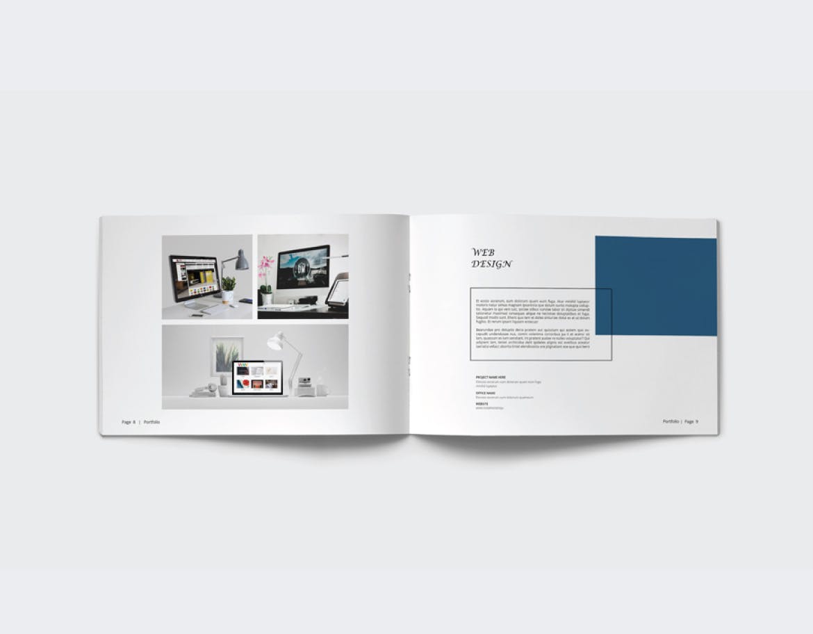 设计工作室/设计公司作品集画册设计模板 Graphic Design Portfolio插图(4)