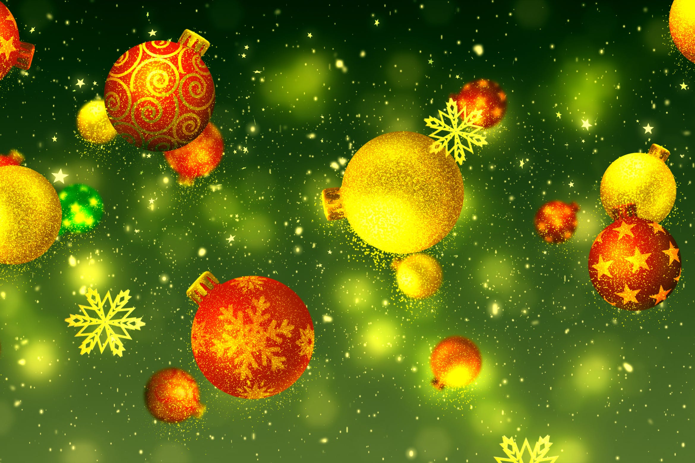 圣诞节金光闪闪装饰元素高清背景图片素材 Christmas Glitters Decorations插图