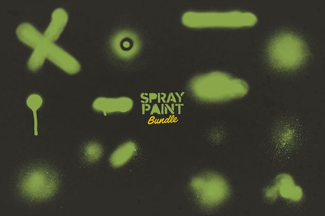高分辨率涂料喷漆肌理纹理套装 Spray Paint Bundle插图(10)