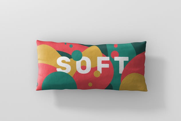 时尚多彩长矩形沙发卧室枕头样机模板 Pillow Mockup – Long Rectangle插图(7)