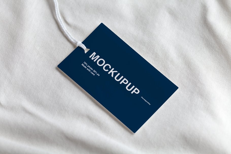 服装吊牌标签白色样机模板 Clothes label tag blank white mockup插图(2)