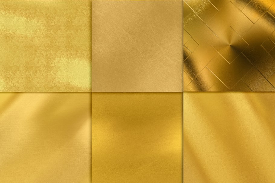 各种金漆纹理背景合集 Gold Foil Textures, Gold Backgrounds插图(2)