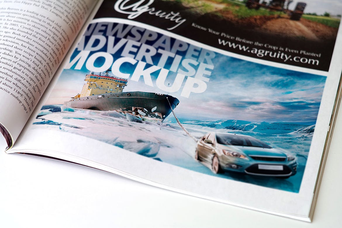 杂志广告设计印刷效果图样机模板v1 Magazine Advert Mockups插图(9)