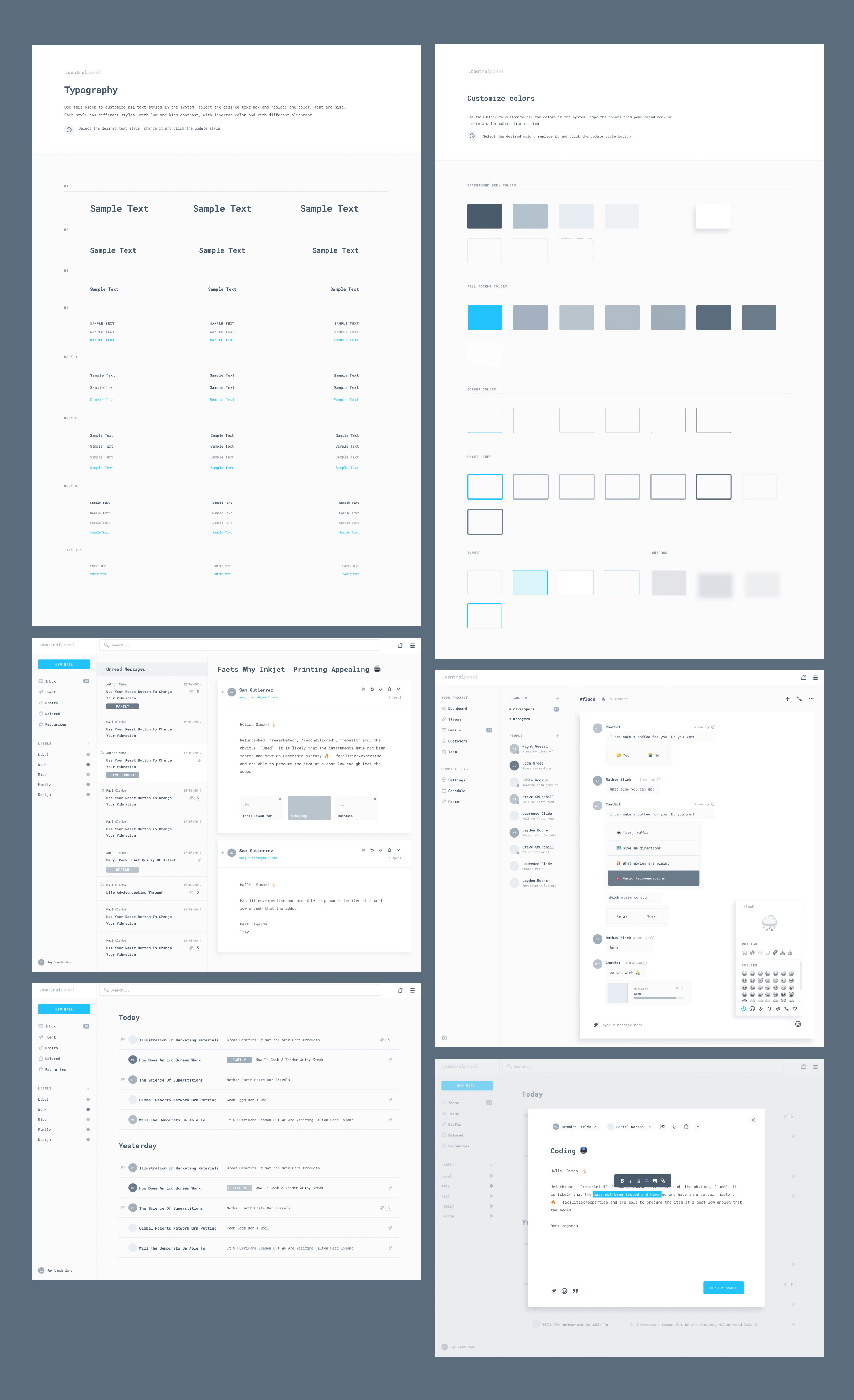 免费网站后台控制面板UI套件 .controlpanel – Design System插图(1)