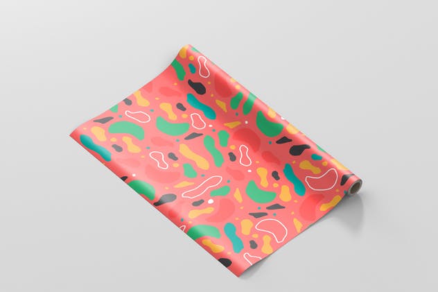 礼品精美包装纸印花设计样机模板 Gift Wrapping Paper Mockup插图3