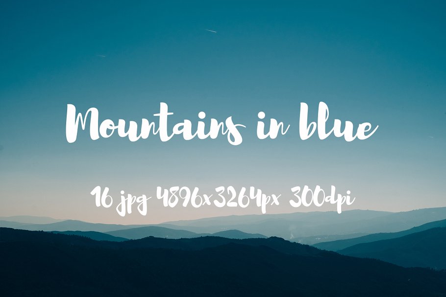 连绵山脉远眺风景高清照片素材 Mountains in blue pack插图(4)
