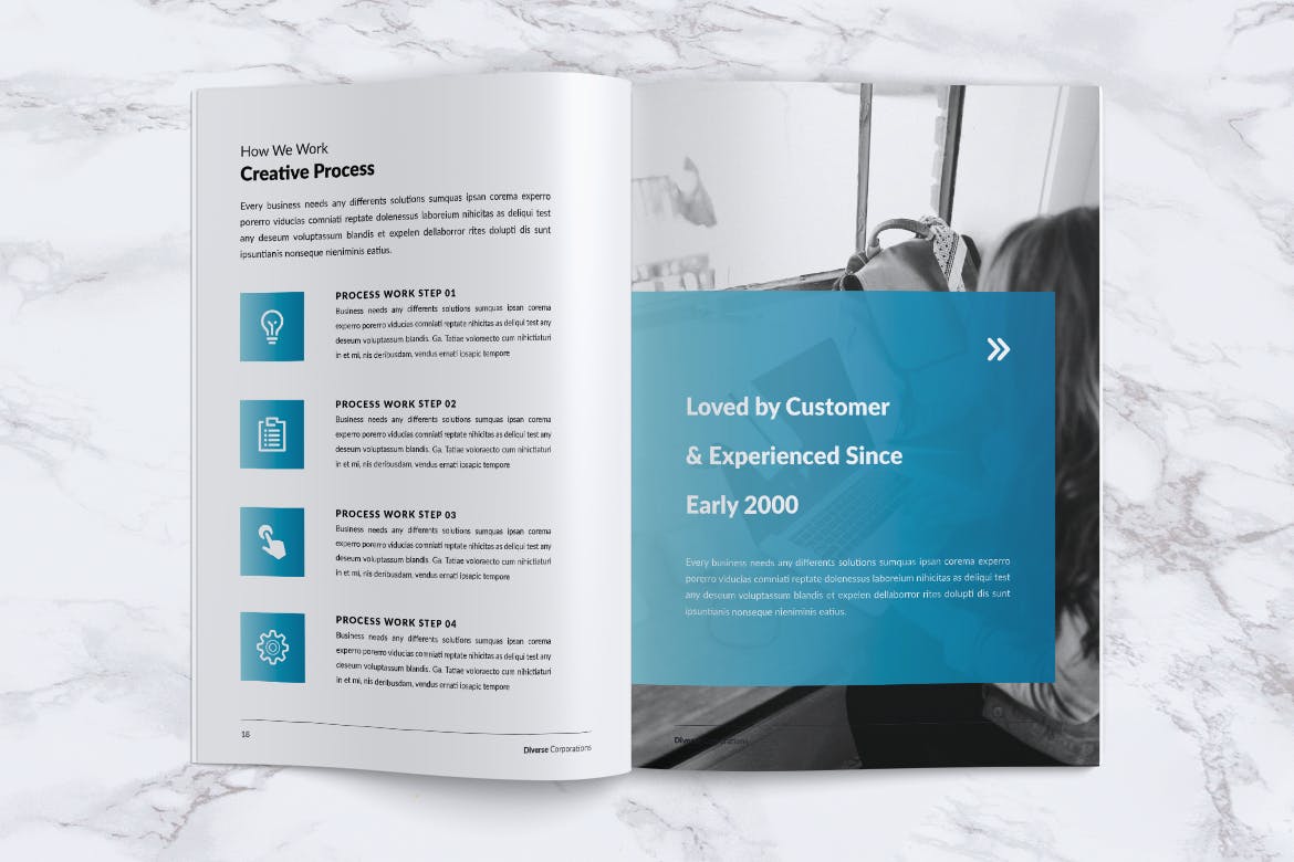 多元化大型公司简介企业画册设计模板 DIVERSE Professional Company Profile Brochures插图9