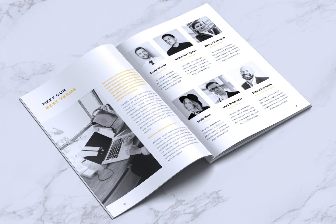 高逼格企业画册/产品服务目录INDD设计模板 INFORM Company Profile Brochure插图6