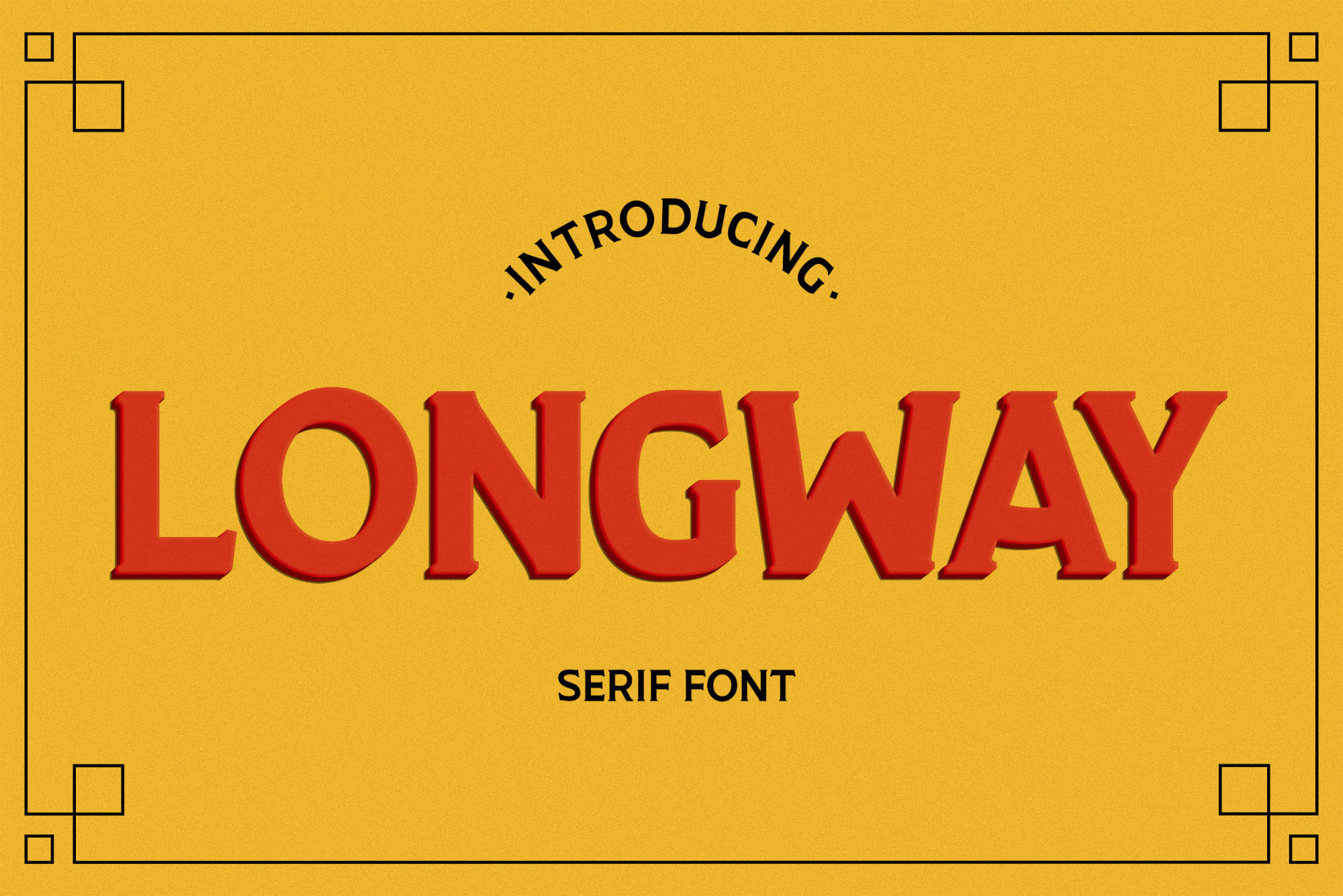品牌设计专属全大写英文衬线字体 Longway Serif Typeface插图