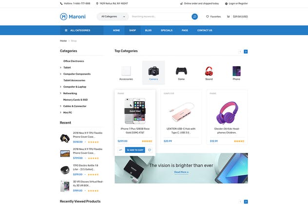 多用途电子商务网站设计UI套件 Maroni | Multipurpose Electronics eCommerce PSD Te插图(6)