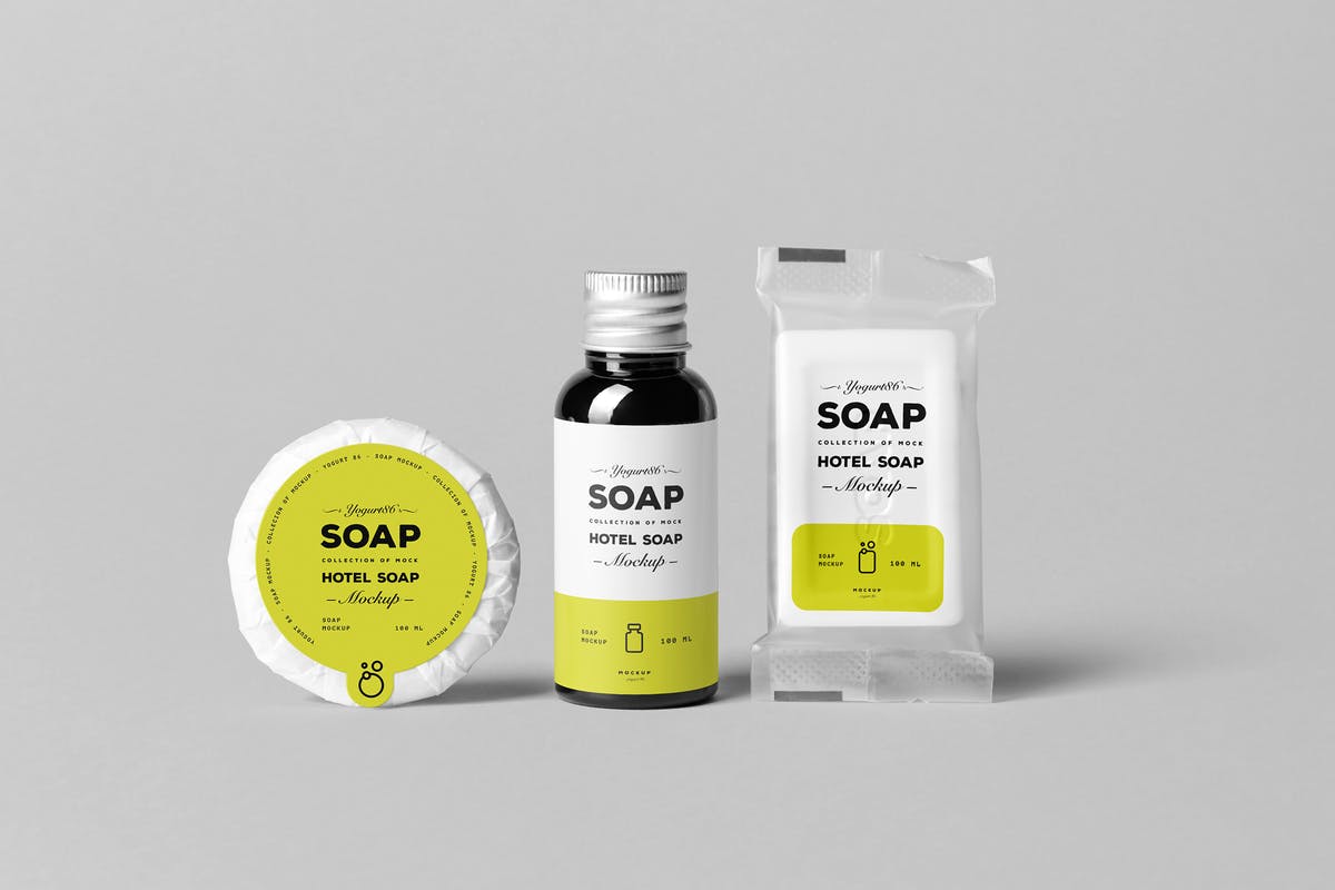 肥皂外观包装样机模板 Soap Mock-up插图