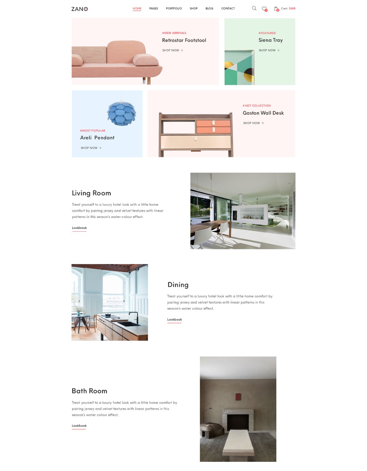 家具电子商务网上商城设计PSD模板 Zano | Furniture eCommerce PSD Template插图(9)