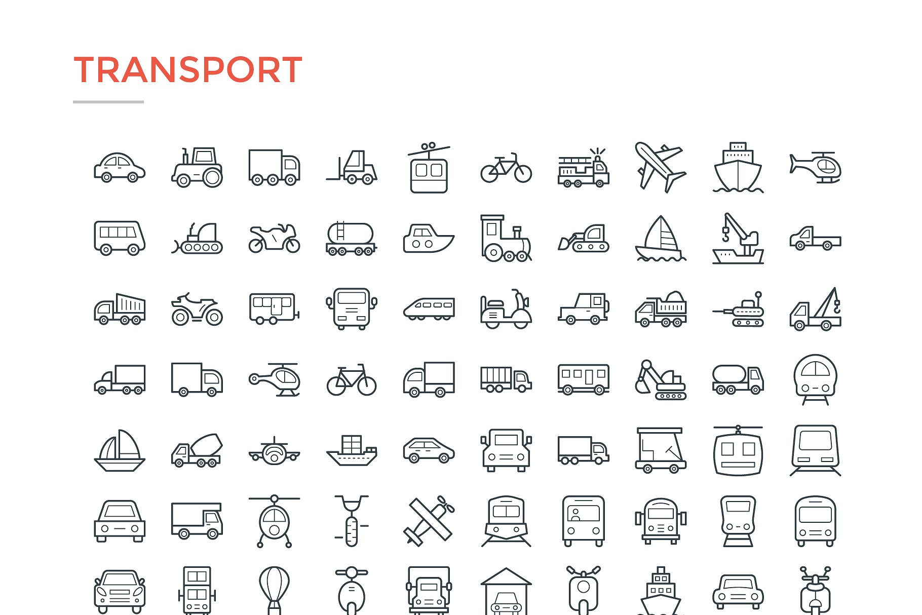 4800枚量贩式线条图标合集 4800 Line Icons Pack插图(15)