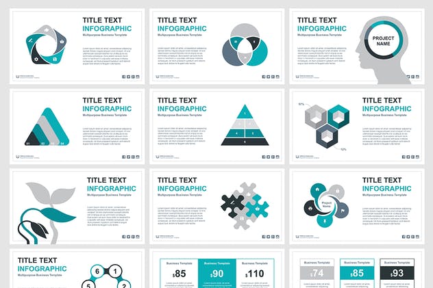 极简风格商业计划PPT模板素材 Business Idea PowerPoint template插图(6)