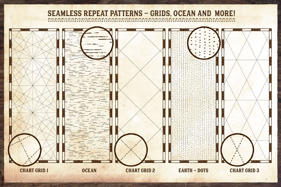 复古航海地图设计工具包 The Vintage Nautical Map Maker插图(8)