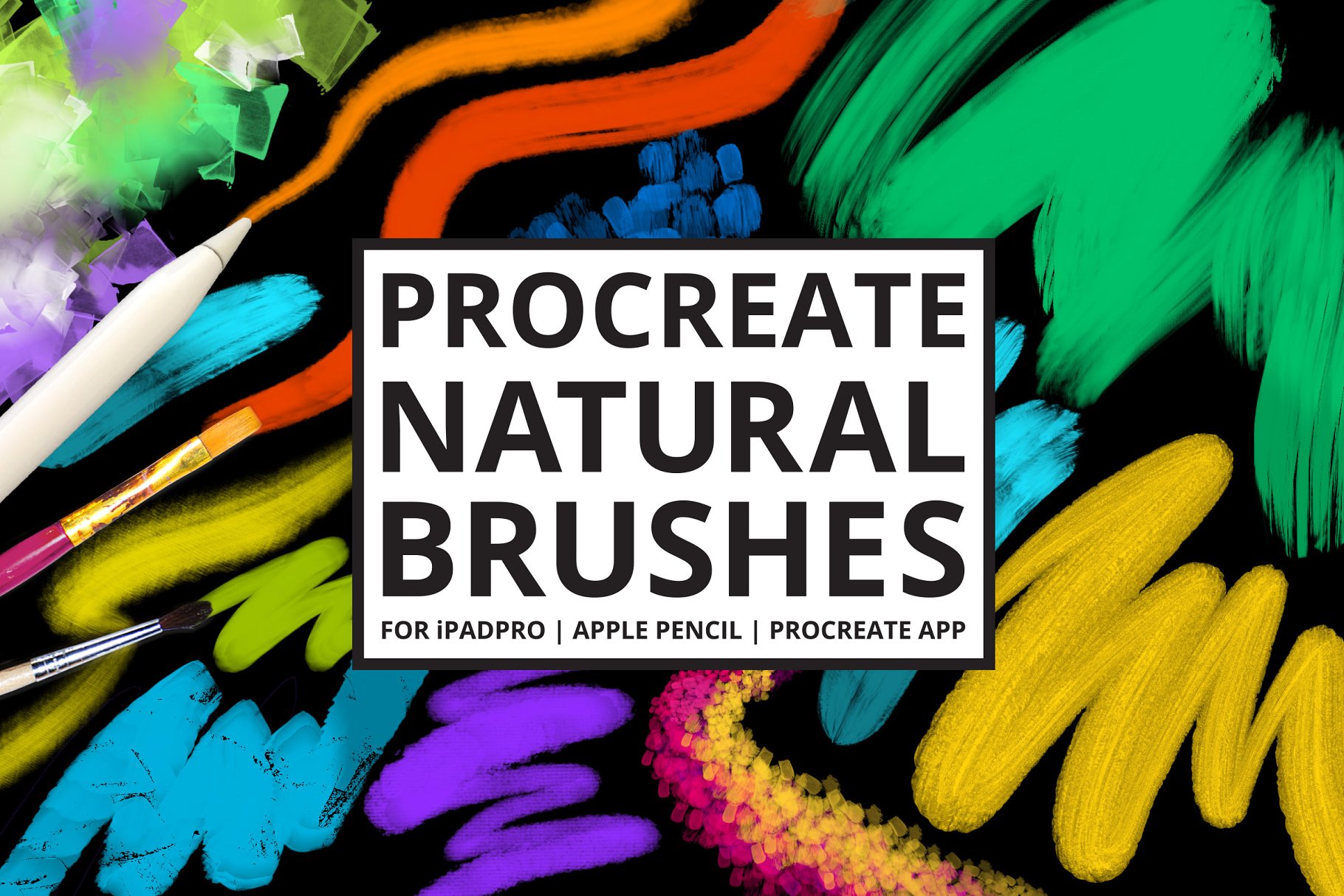 iPad手绘必备笔刷合集 for Procreate 30 Procreate-4 Natural Media Brushes插图