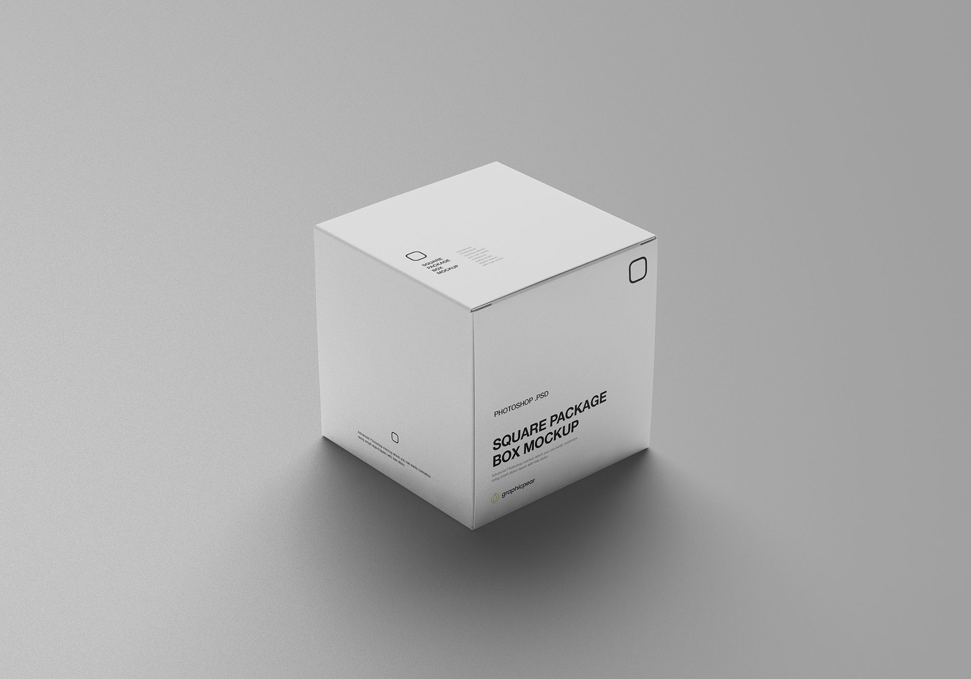 方形包装盒设计效果图样机模板 Square Package Box Mockup插图(5)