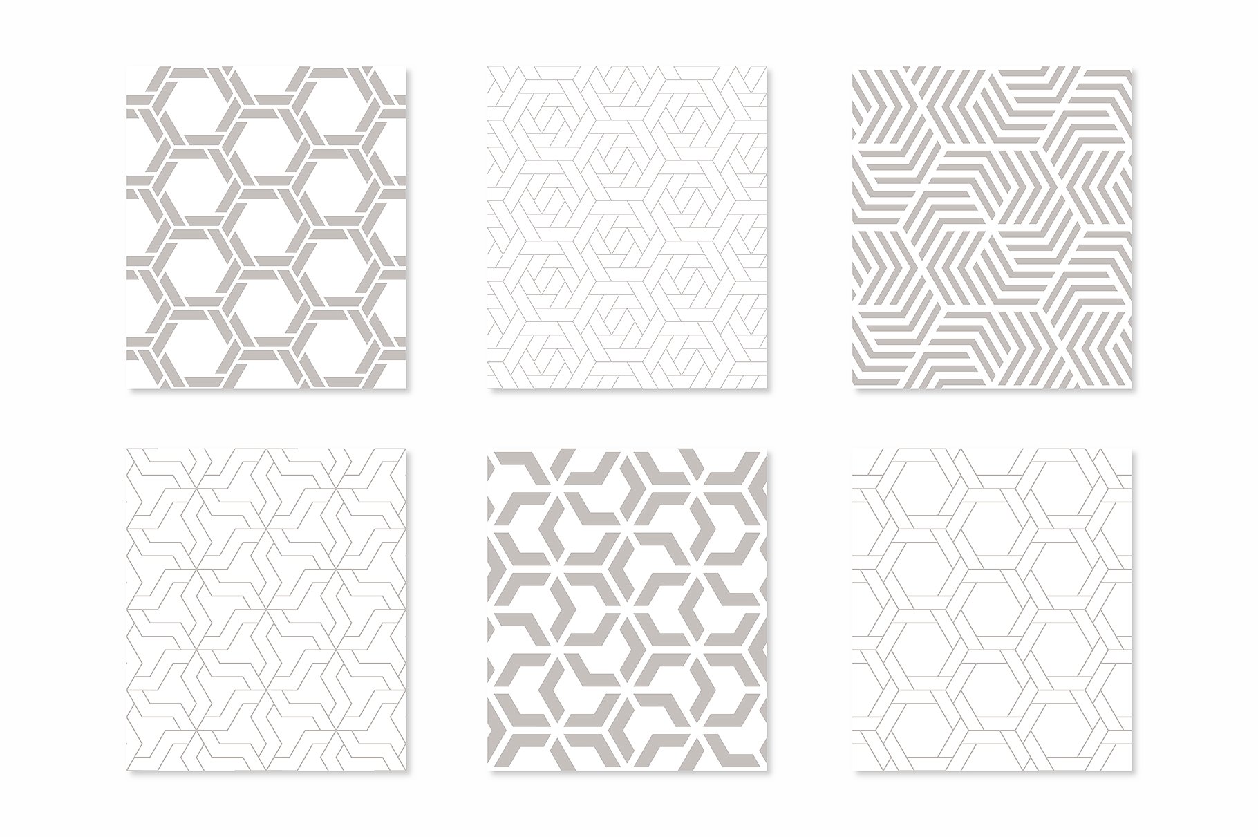 重叠直线几何图案合集 Straight Seamless Patterns Bundle插图(4)