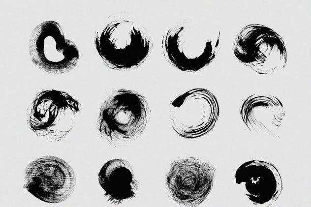 111个非凡令人着迷的PS画笔笔刷 Swirls & Strokes Brushes Set插图(5)