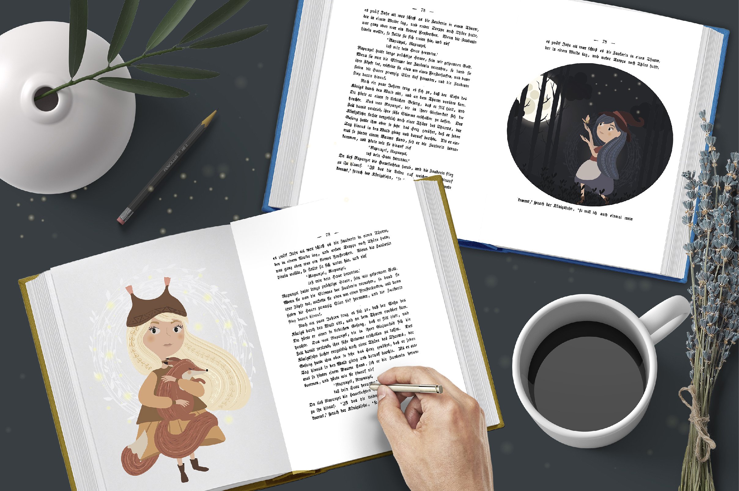魔术森林剪贴画和卡通插图合集插图(8)