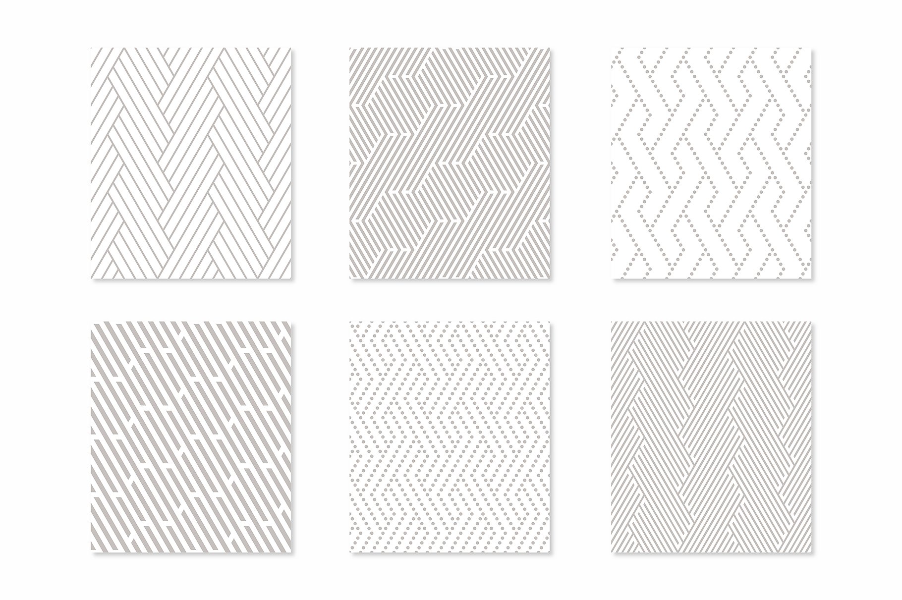重叠直线几何图案合集 Straight Seamless Patterns Bundle插图(2)