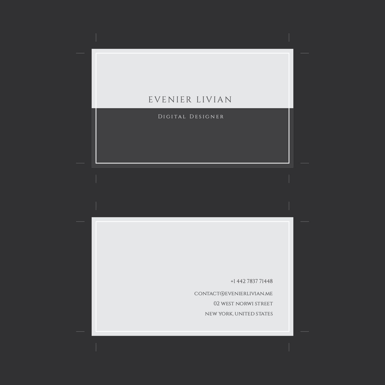 极简主义风格企业名片设计模板 Minimal Business Card Template插图2