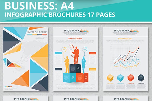 17页商业数据信息图表设计素材 Business Infographics 17 Pages Design插图5
