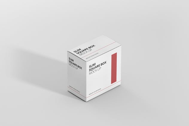 方形薄纸盒包装盒样机 Package Box Mockup – Slim Square插图2