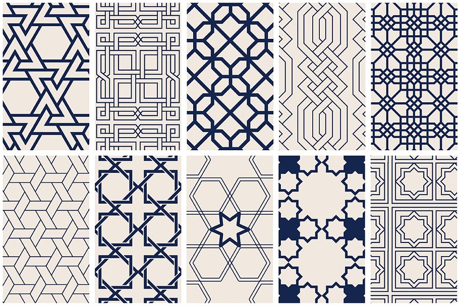 伊斯兰艺术几何图案纹理 Islamic Art Geometric Patterns插图7