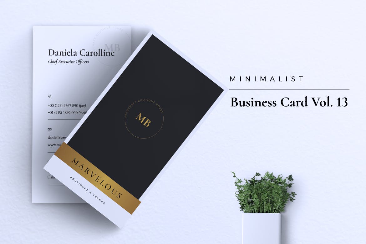 极简设计风企业名片设计模板v13 Minimalist Business Card Vol. 13插图1