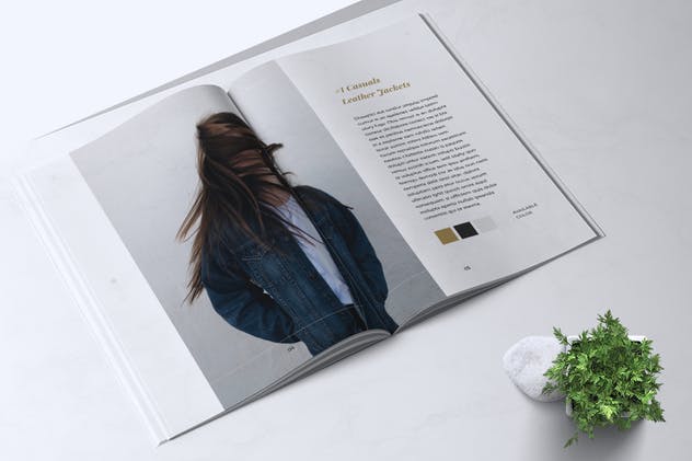 极简设计风时尚品牌产品样板产品目录画册模板 ROSELLINE Minimal Lookbook Fashion插图1