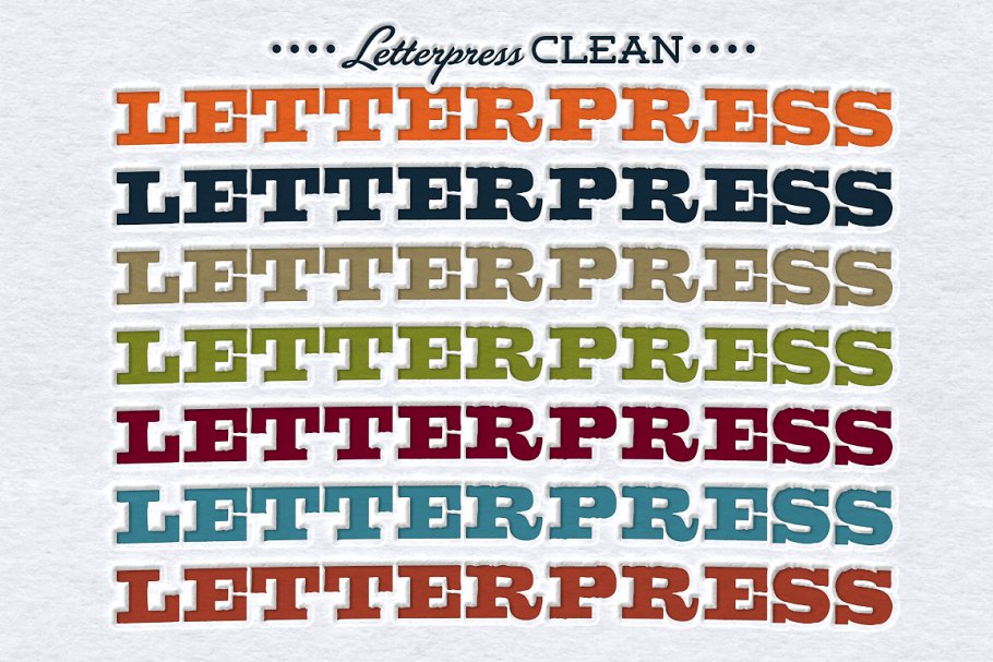 破旧凸版印刷效果照片处理图层样式 Worn Letterpress Photoshop Styles插图3