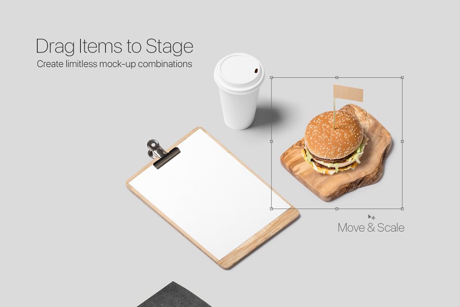 汉堡包面包商店场景样机[1.16G] Burger Store Mockup Creator插图(6)
