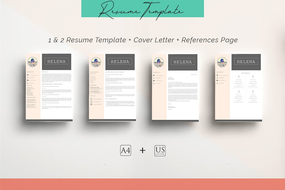 10合一简历模板合集 10 in 1 Resume Templates Bundle插图(7)