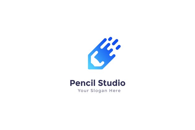 铅笔图形创意Logo设计模板 Pencil Studio Logo Template插图2