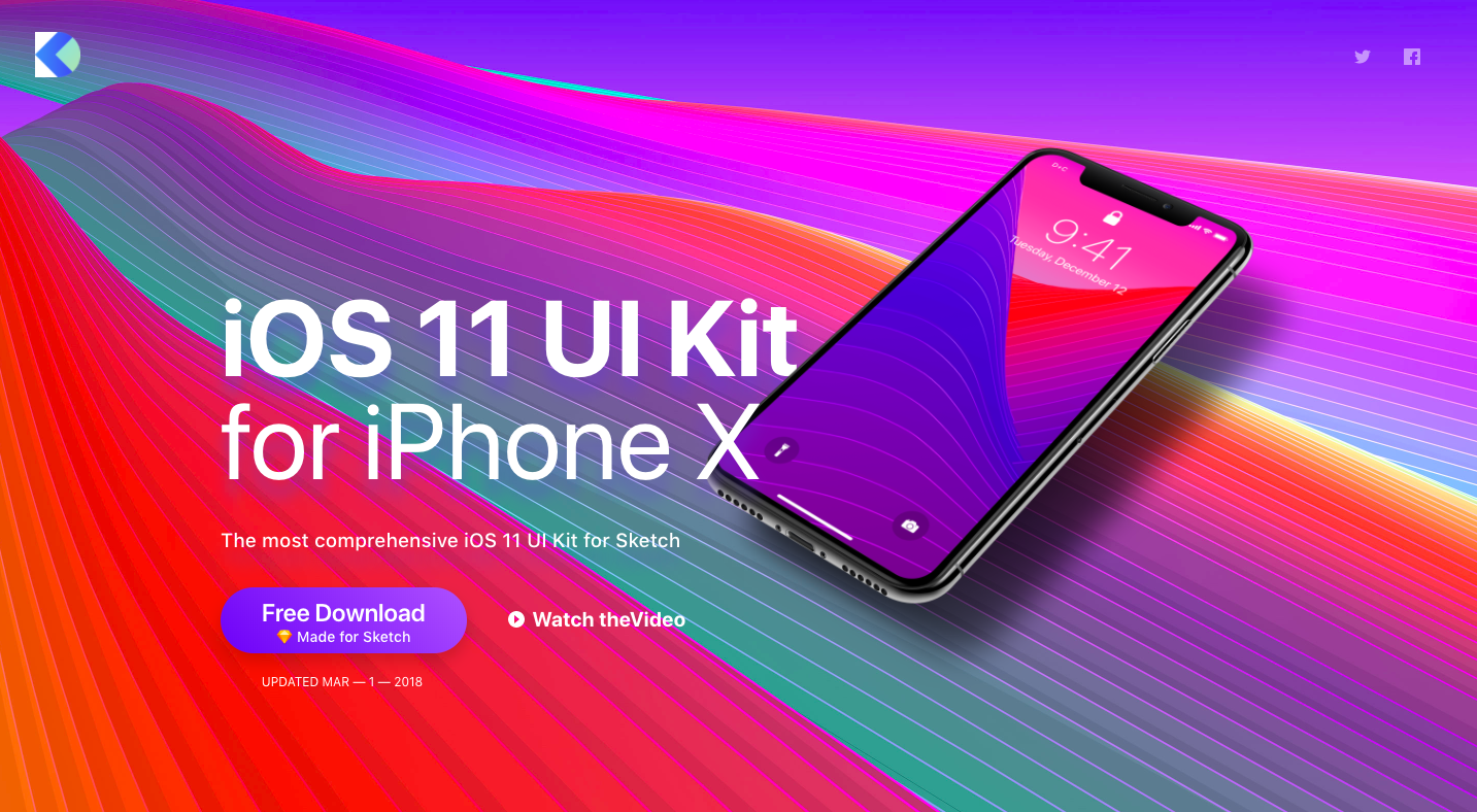 最新两种配色方案 iOS 11 UI Kit for iPhone X（兼容Sketch）插图