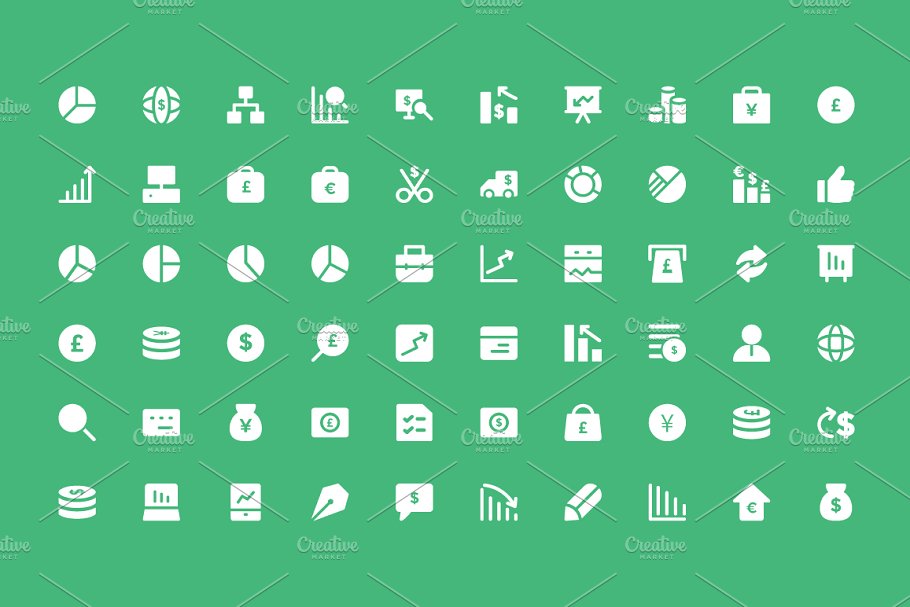 225+商业和办公图标集  225+ Business and Office Icons插图(2)