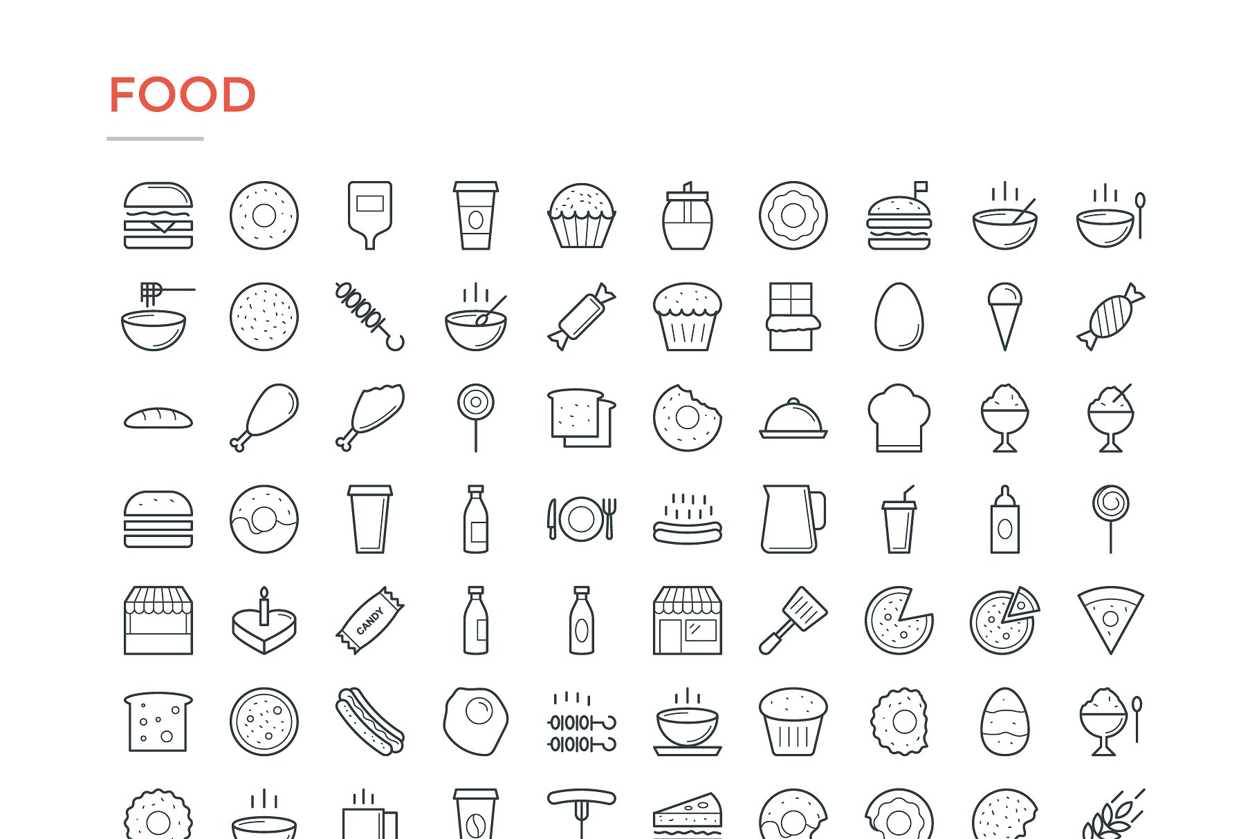 4800枚量贩式线条图标合集 4800 Line Icons Pack插图(7)