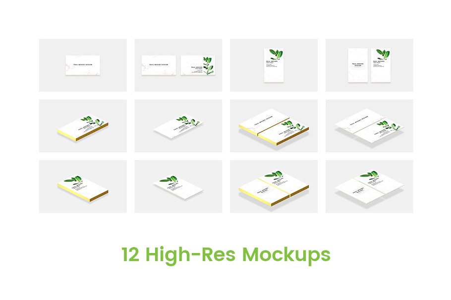 12款简约风企业名片样机模板 12 Simple Business Card Mockups插图1 12款简约风企业名片样机模板 12 Simple Business Card Mockups插图1