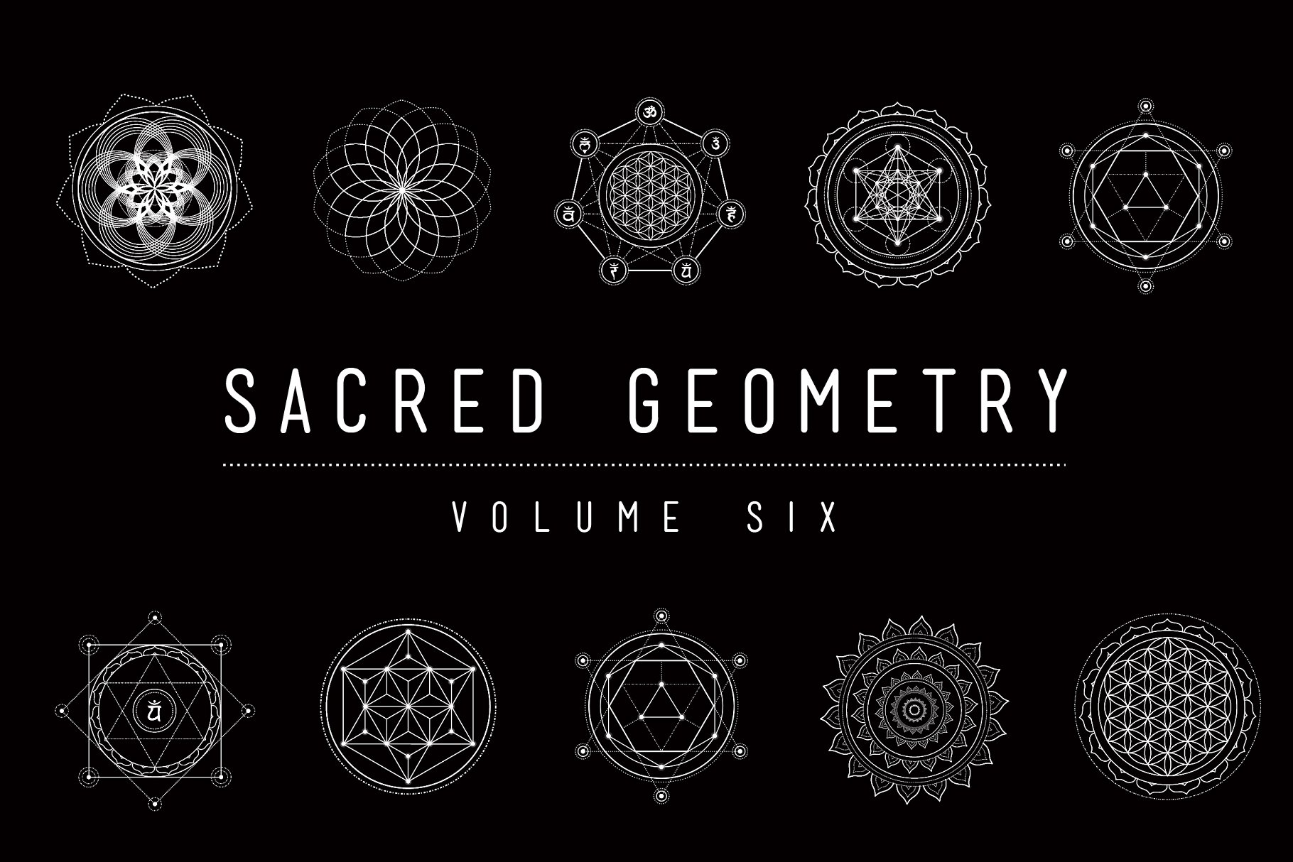 神圣宗教几何图形矢量素材包 Sacred Geometry Vector Pack Vol. 6插图1