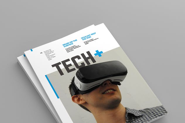 高科技VR产品展示产品目录设计模板v15 Magazine Template Vol. 15插图1