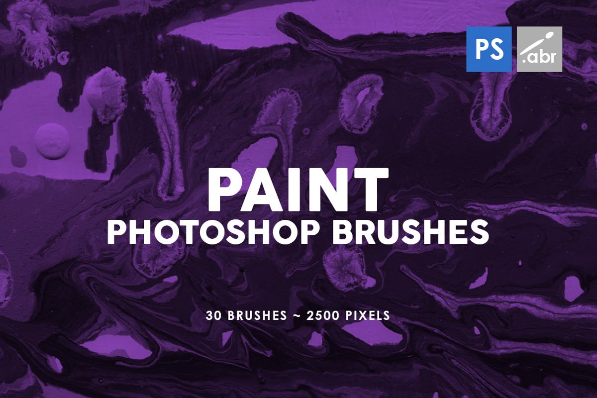 30款油漆手工纸张纹理肌理PS笔刷v3 30 Paint Texture Photoshop Brushes Vol. 3插图