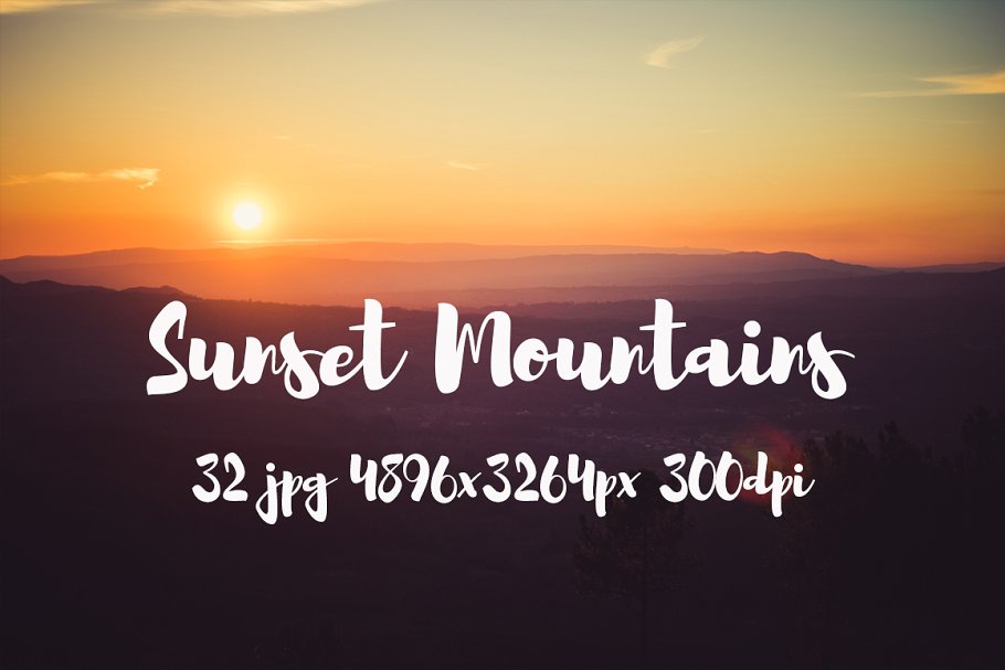 日落西山风景高清照片素材 Sunset Mountains photo pack插图(3)