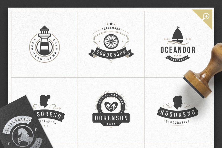 1000+复古风格Logo&徽章模板 1000 Logos and Badges Bundle插图17