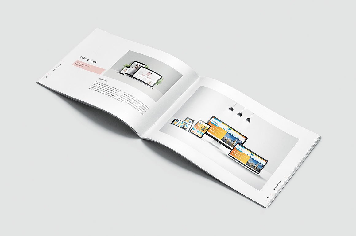 简约而专业的图形设计师产品组合杂志模板插图(12)