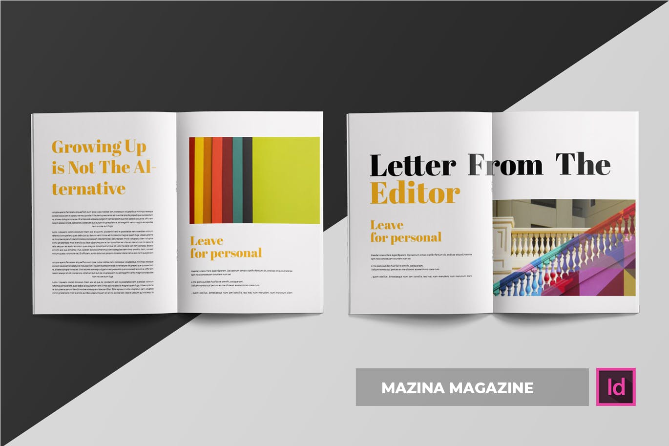 时尚摄影杂志版式设计模板 Mazina | Magazine Template插图6