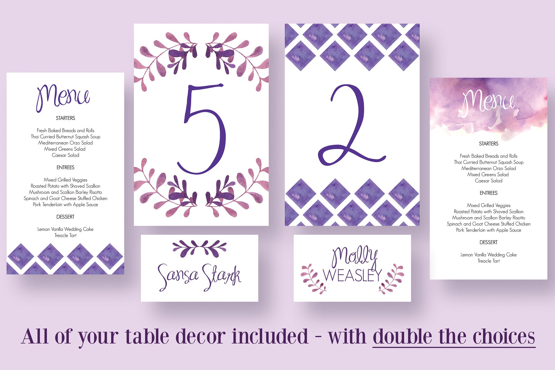 紫色婚礼邀请函设计套件 The Purple Wedding Invitation Suite插图(5)