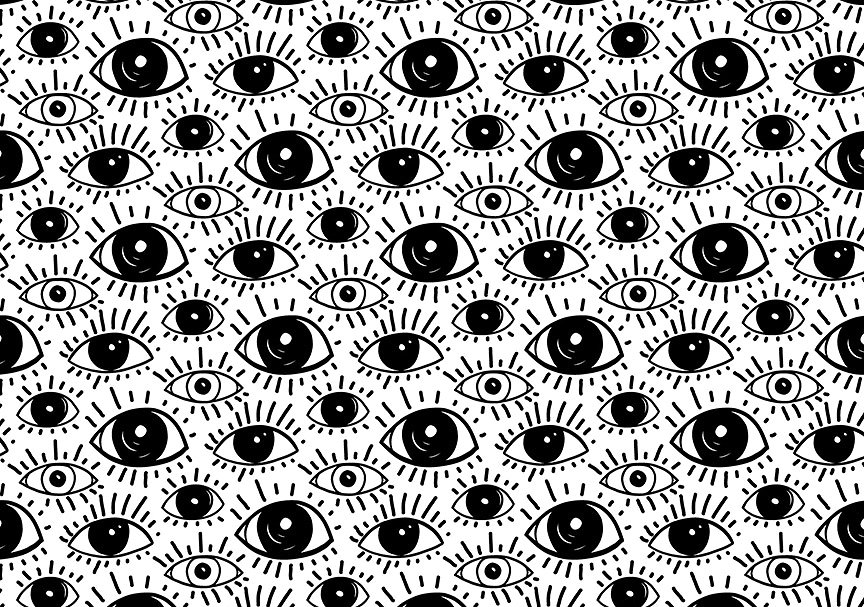 各种形状眼睛&睫毛矢量图形 Eye Vector Illustration, Lashes插图3