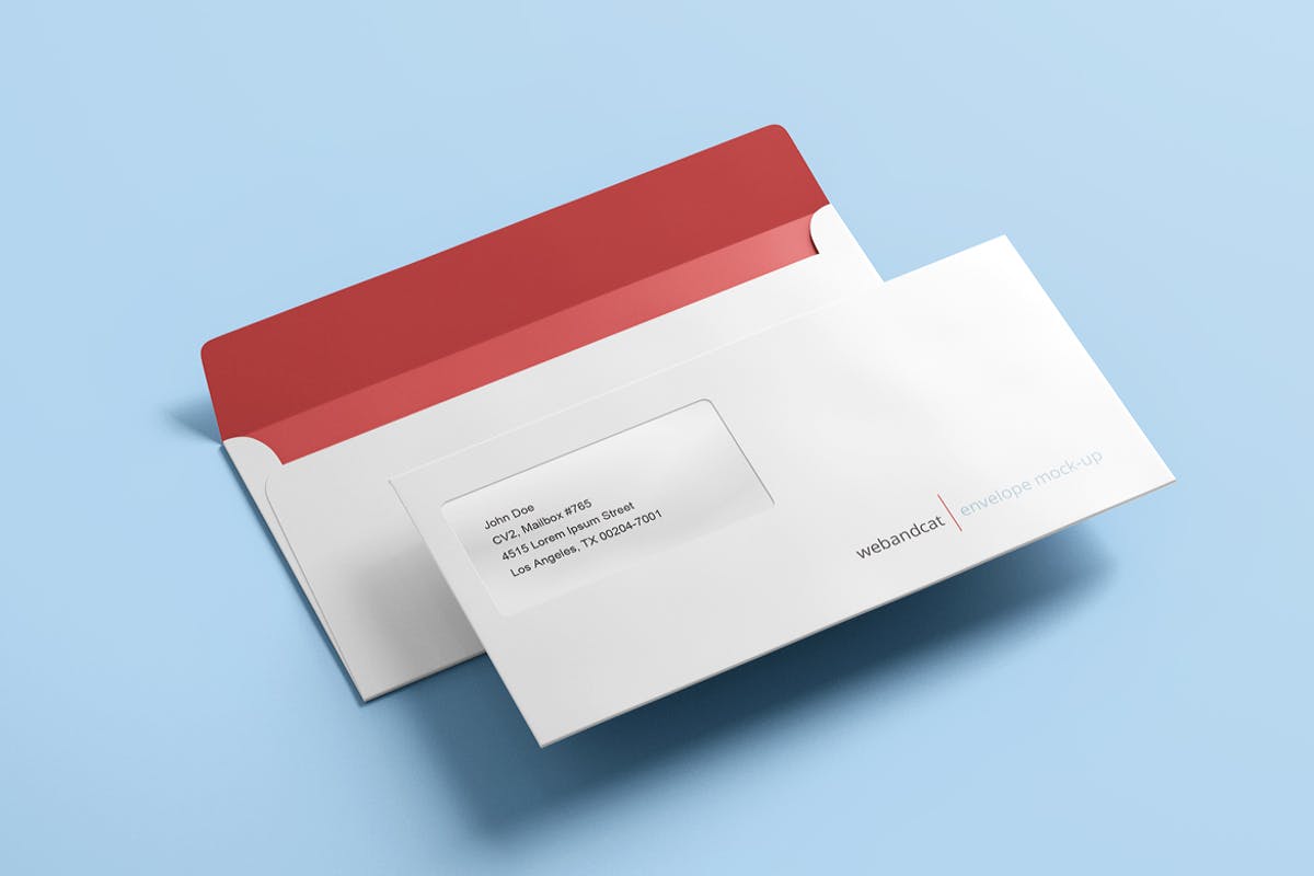 创意信封设计制作展示样机模板 Envelope DL Mock-up插图
